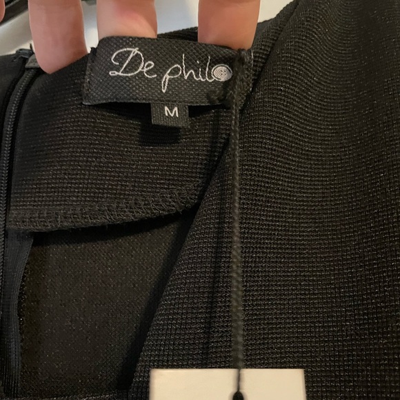🔥NWT De Philo Bodycon Dress Size M Black - Picture 6 of 11